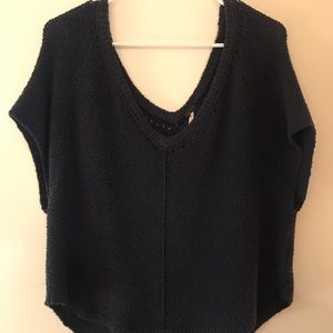 Free People Black Knit Sweater